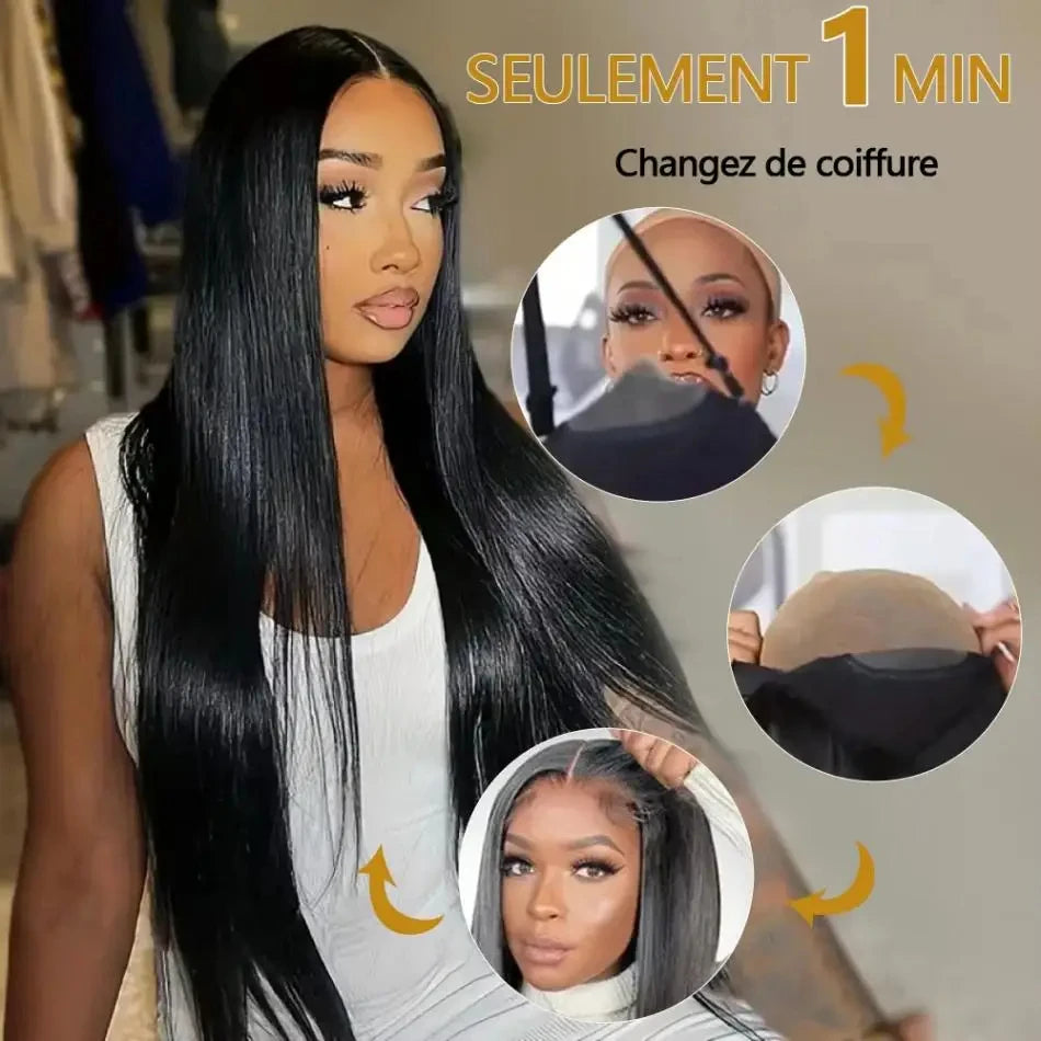 Bone Straight Glueless Wig 5x5 Closure Wig Human Hair Ready To Wear Pre Cut 13x4 Hd Lace Wigs Human Hair Pre plucked Brazilan