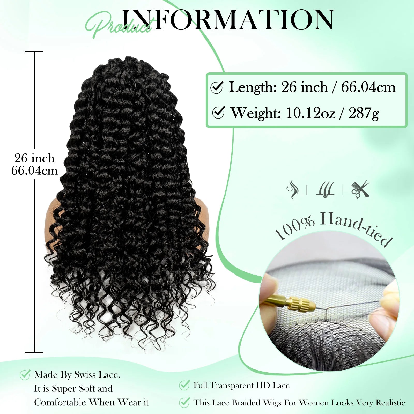 KIMA Cornrow Box Braided Wig With Curly Hair Water Wave Texture Cornorw Braided Wig Synthetic 13x6 Lace Wigs for Black Women