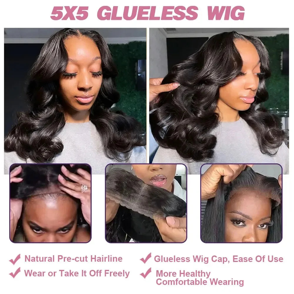 5x5 Body Wave Wear And Go Glueless Bob Wig Human Hair 200% Density Hd Lace Closure Wigs Human Hair Wig For Black Women Brazilan