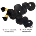 Body Wave Bulk Human Hair Extensions For Braiding 100% Brazilan Remy Bulk Hair Natural Black No Weft 16"-20" 100g/PC For Women