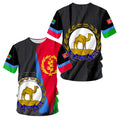 New Eritrean Flag 3d Printed T-Shirt For Men Casual Trend Sports Quick Drying Tee Shirt Round Neck Loose Short Sleeve Clothing