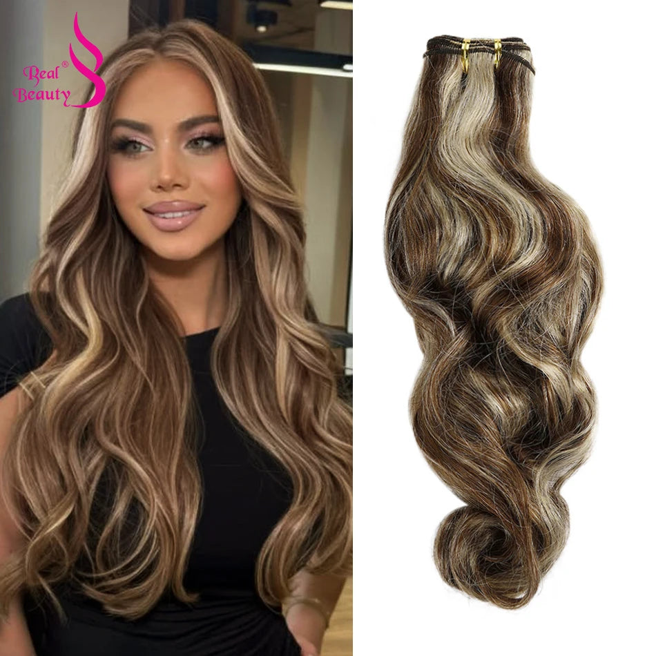 Wavy Hair Bundles 100% Brazilian Remy Human Hair Double Weft Sew in Weaves Body Wave Black Brown Blonde Highlight Hair Extension