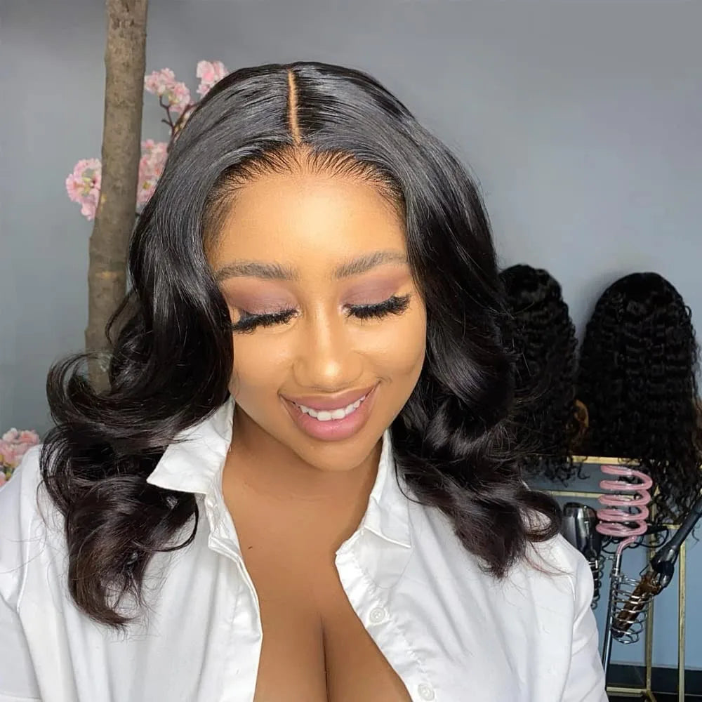 5x5 Body Wave Wear And Go Glueless Bob Wig Human Hair 200% Density Hd Lace Closure Wigs Human Hair Wig For Black Women Brazilan