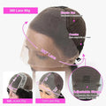 Full 360 Hd Lace Front Wig Bone Straight 13x4 HD Transparent Lace Front Human Hair Wig 30 Inch Brazilan Human Hair Wig For Women