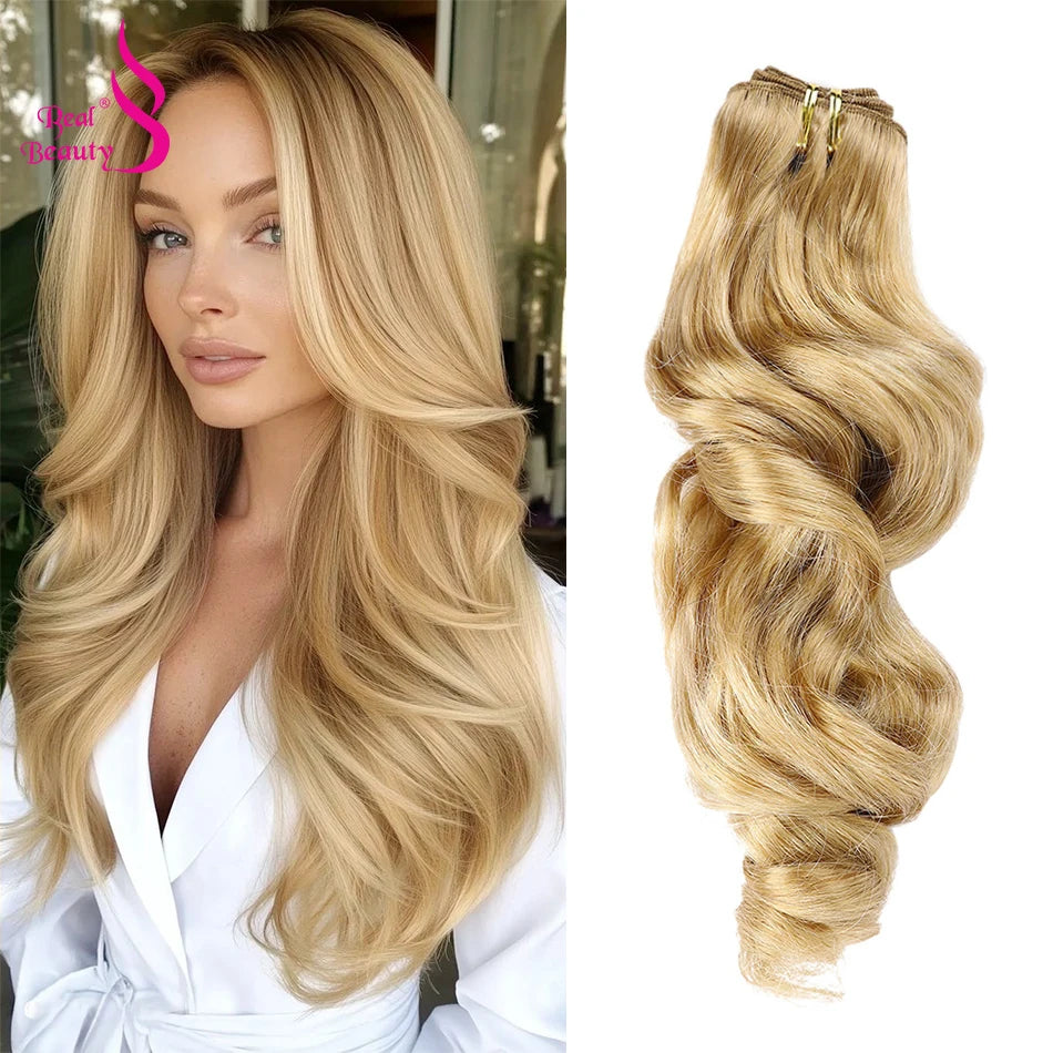 Wavy Hair Bundles 100% Brazilian Remy Human Hair Double Weft Sew in Weaves Body Wave Black Brown Blonde Highlight Hair Extension