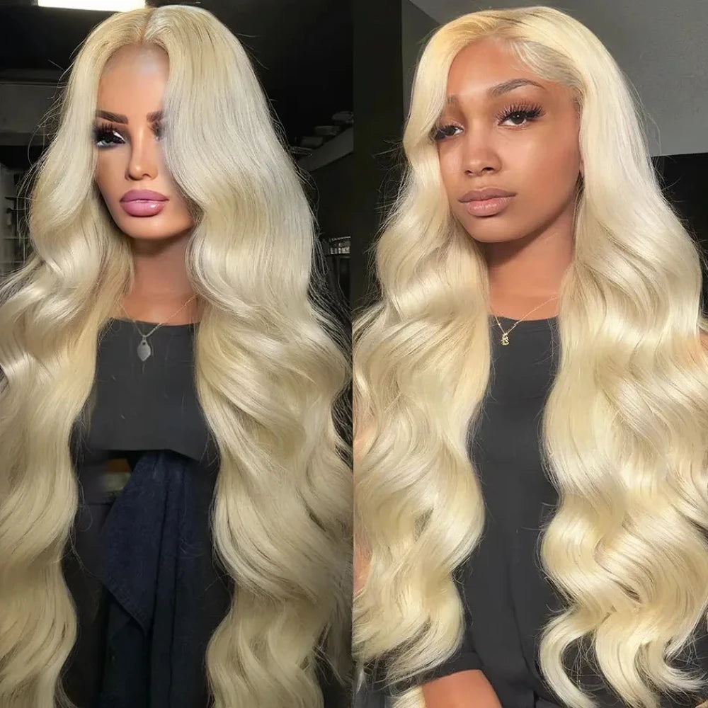 Body Wave 613 Remy Hair Human Hair Honey Blonde Wig 13x4 13x6 HD Transparent Lace Frontal Wigs Pre Plucked Brazilan 200% Density