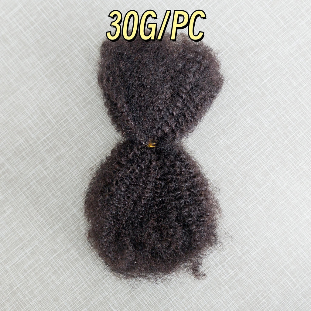 10-18In 30g/Pack 4C Afro Kinky Human Hair Bulk 100% Human Hair Soft Afro Kinky Bulk Human Hair for Locs Extensions/Twists/Braids