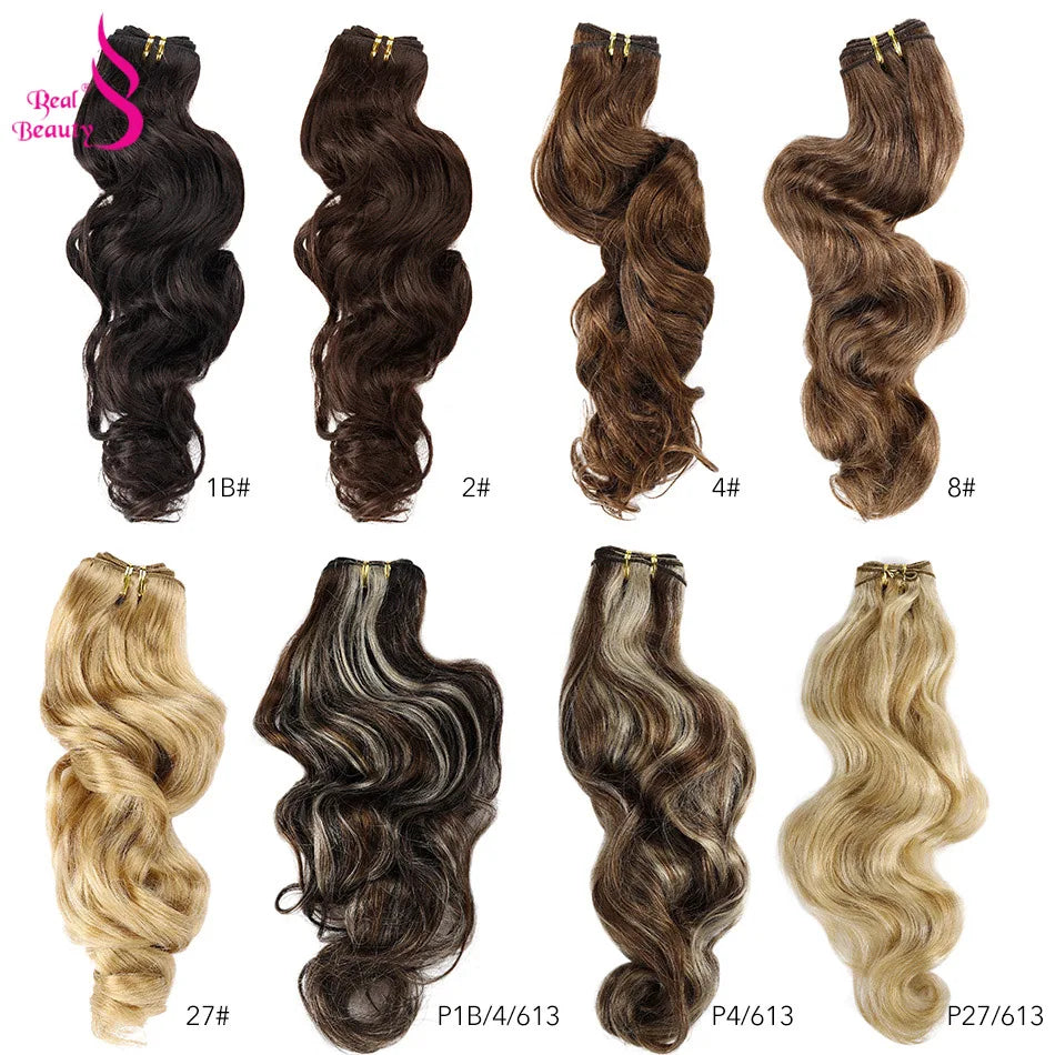 Wavy Hair Bundles 100% Brazilian Remy Human Hair Double Weft Sew in Weaves Body Wave Black Brown Blonde Highlight Hair Extension