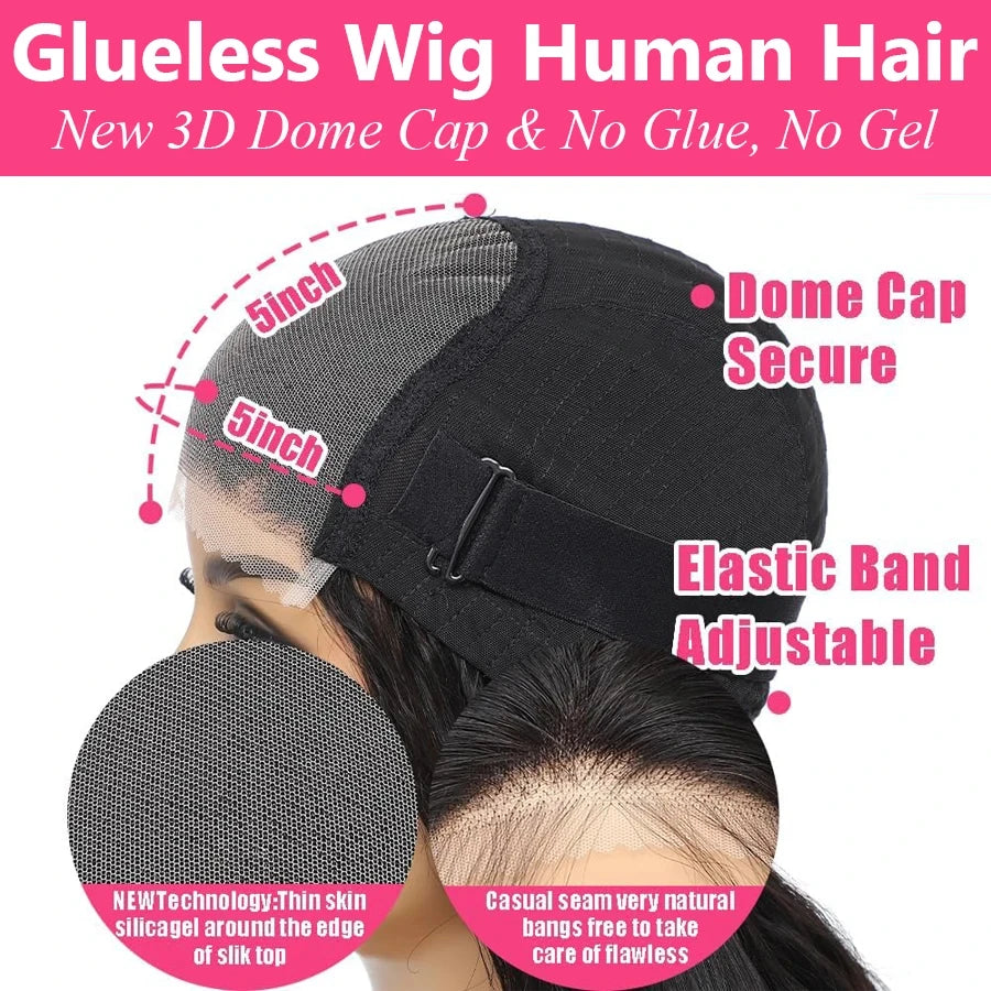 Bone Straight Glueless Wig 5x5 Closure Wig Human Hair Ready To Wear Pre Cut 13x4 Hd Lace Wigs Human Hair Pre plucked Brazilan