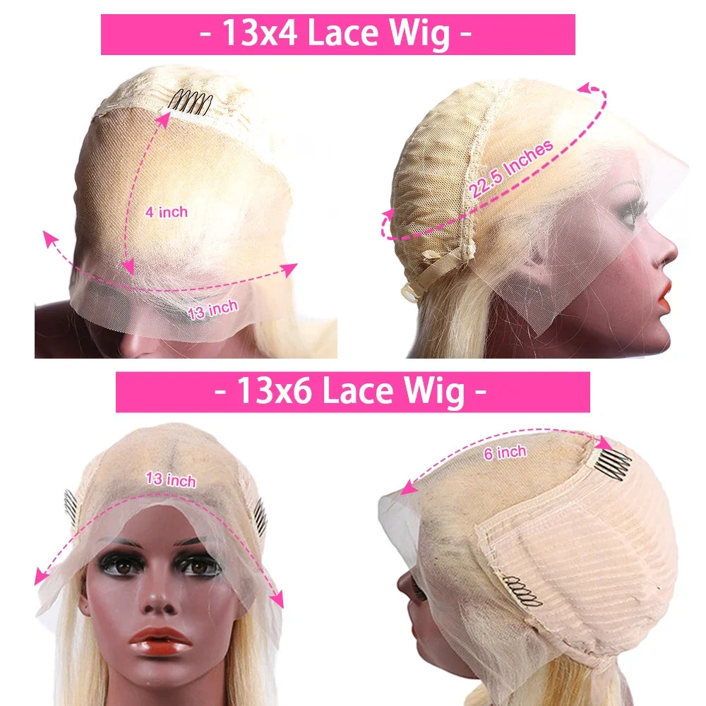 Wave 613 Human Hair Wig Honey Blonde 13x4 13x6 HD Transparent Lace Frontal Wigs Pre Plucked Brazilan Remy Hair 200% Density