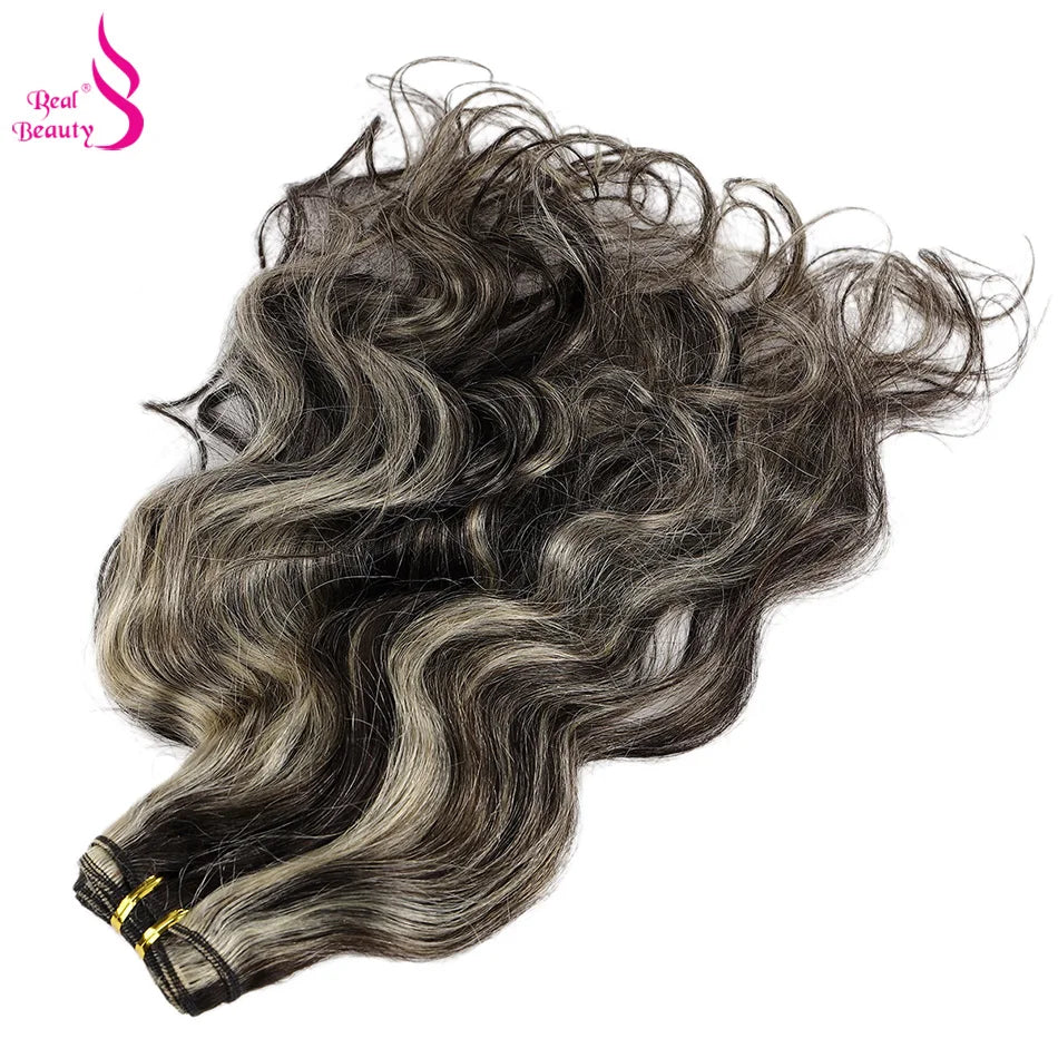 Wavy Hair Bundles 100% Brazilian Remy Human Hair Double Weft Sew in Weaves Body Wave Black Brown Blonde Highlight Hair Extension