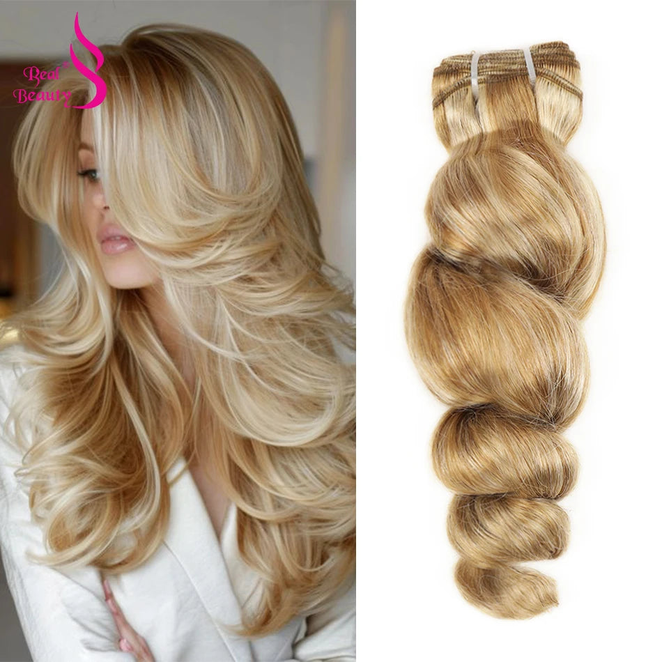 Wavy Hair Bundles 100% Brazilian Remy Human Hair Double Weft Sew in Weaves Body Wave Black Brown Blonde Highlight Hair Extension