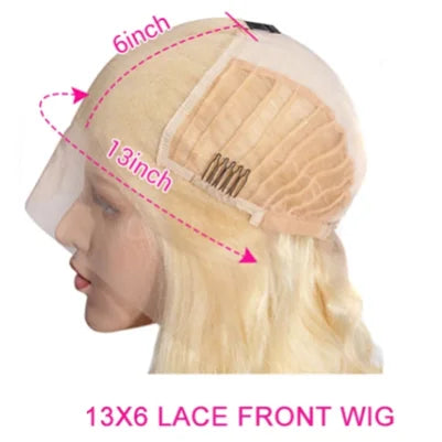 Wave 613 Human Hair Wig Honey Blonde 13x4 13x6 HD Transparent Lace Frontal Wigs Pre Plucked Brazilan Remy Hair 200% Density