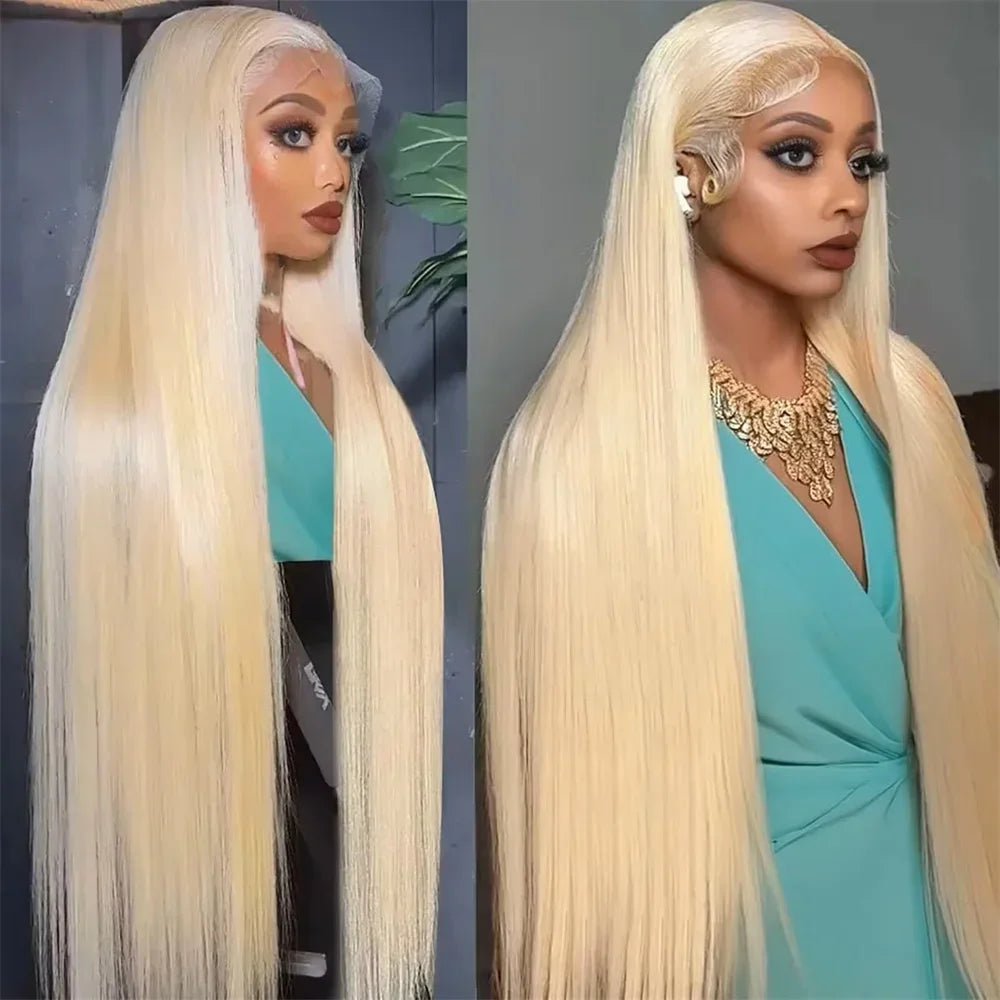 613 Honey Blonde Straight Human Hair Wigs 13x4 13x6 HD Transparent Lace Frontal Wigs Pre Plucked Brazilan Remy Hair 200% Density