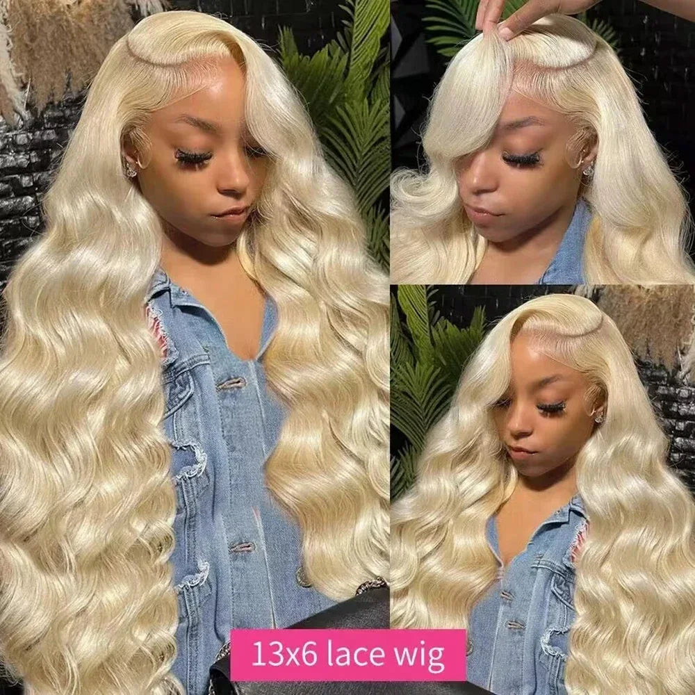 Wave 613 Human Hair Wig Honey Blonde 13x4 13x6 HD Transparent Lace Frontal Wigs Pre Plucked Brazilan Remy Hair 200% Density