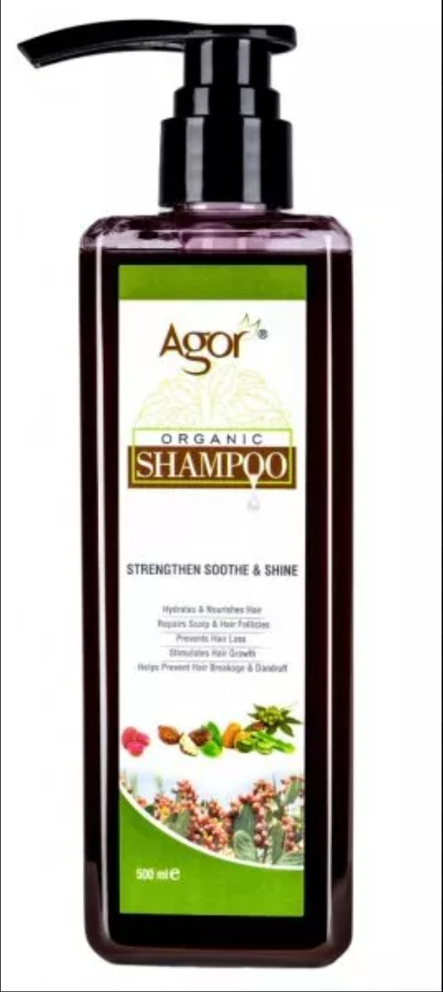 Agor Organic Shampoo.