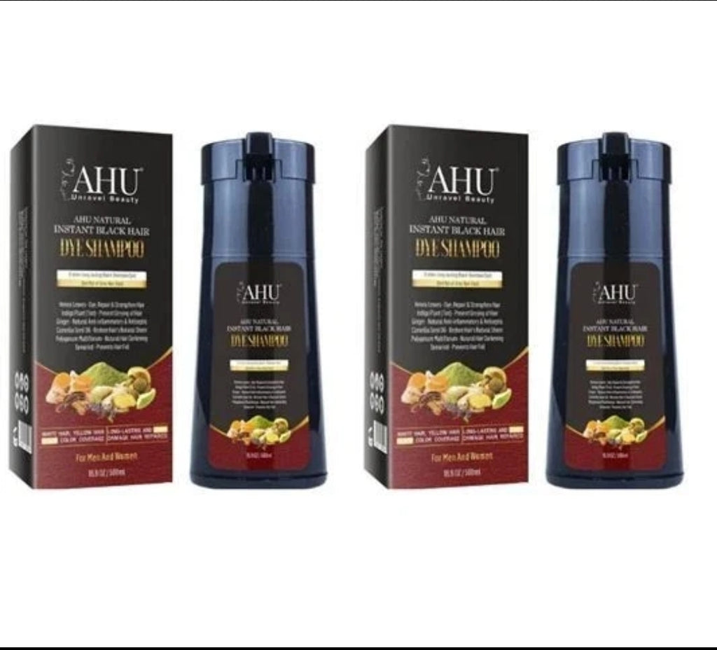 Ahu natural instant black hair dye