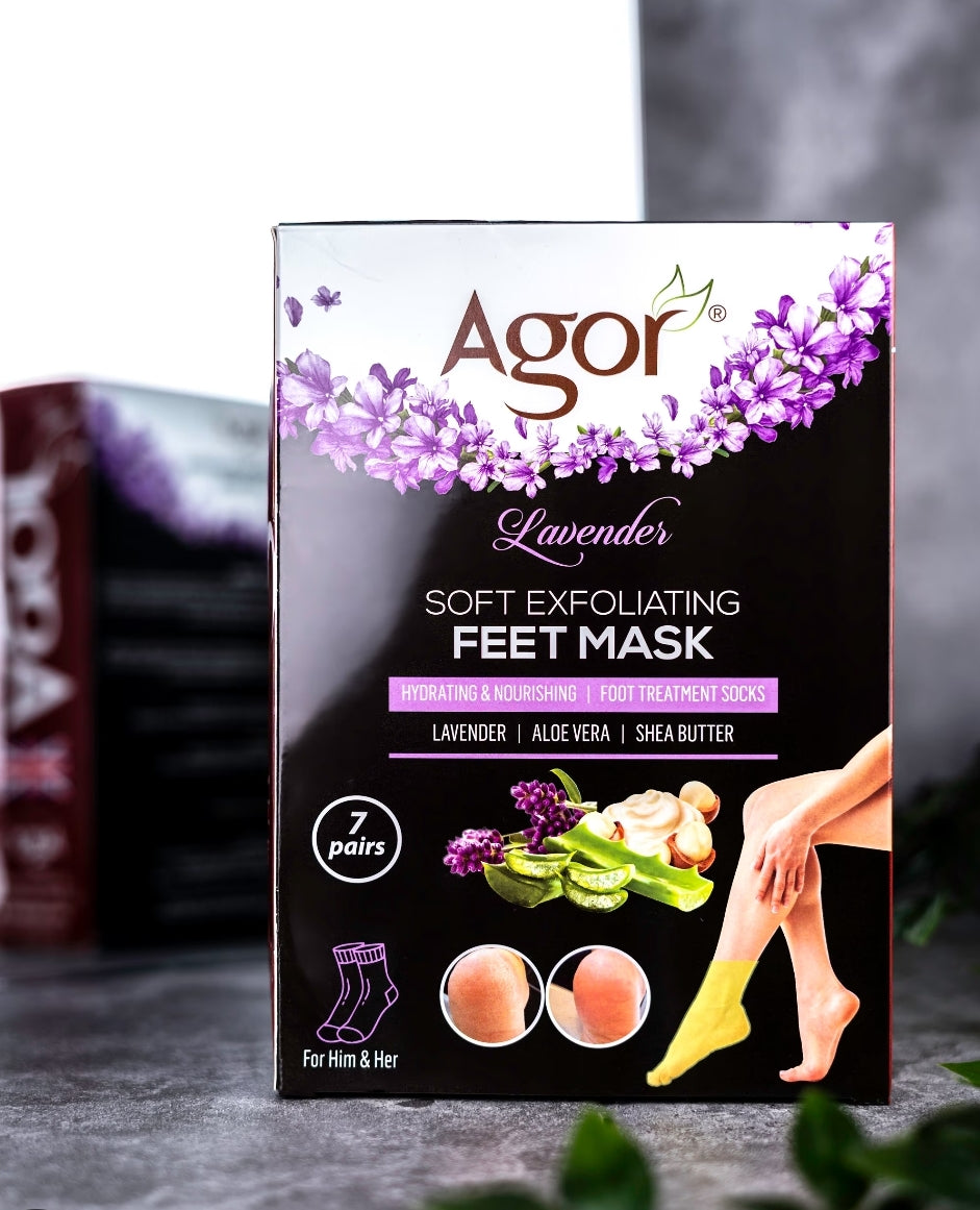 Agor Lavender Soft Exfoliating Feet Mask.